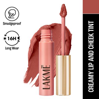 Lakme Double Duty Lip & Cheek Mousse Matte Lipstick & Soft Blush, Coffee Lite,9gm - Liquid Lipsticks