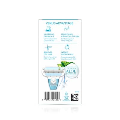Gillette Venus Smooth Hair Removal Razor - Aloe Extract (For Woman) - Shaving & Hair Removal