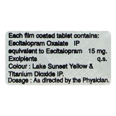 Escipra 15mg Tablet 10'S - Depression-Ant