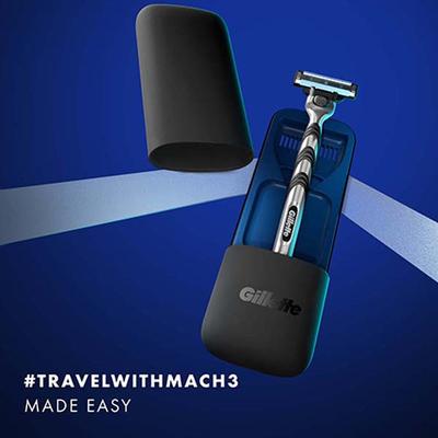 Gillette Mach3 Limited Edition Premium Gift Pack 1 Gillette Mach3 Manual Razor, 1 Gillette Mach3 Cartridge, 1 Travel Case 1's - Grooming Kits
