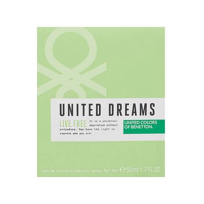 United Colors Of Benetton United Dreams Live Free For Women Eau De Toilette 50 ml - Women Perfumes (Edt/Edp)