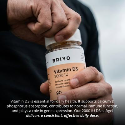 Briyo Vitamin D3 2000 IU Capsule 90's - Multi-Vitamins