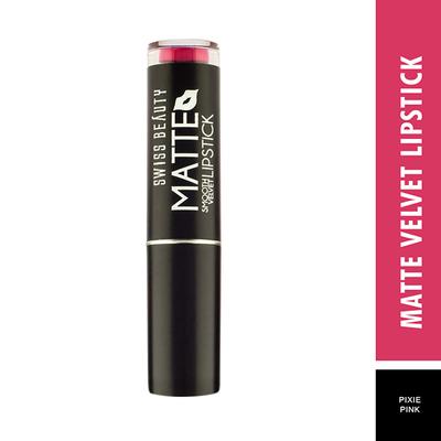 Swiss Beauty Smooth Velvet Matte Lipstick - (Pixie Pink) 3.2 gm - Lipsticks