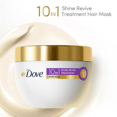 Dove 10 in 1 Shine Revive Treatment Hair Mask for dull hair 300 ml - Hair Masks & Packs