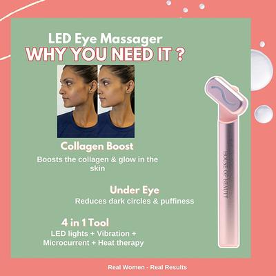 House of Beauty Led Red Light Eye Massager- Hollow Undereyes, Dark Circles, Boosts Collagen 1's - Massagers
