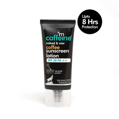mCaffeine SPF 30 PA++ Coffee Sunscreen Lotion - Water-Resistant Matte Gel Cream with No White Cast 50 ml - Face Sunscreen
