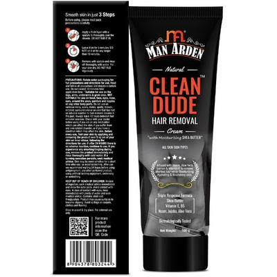 Man Arden Clean Dude Hair Removal Cream - Shea Butter (Pack of 2 x 100 gm) 1's - Shaving & Hair Removal
