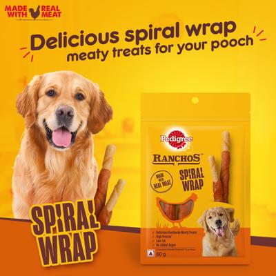 Pedigree Ranchos Spiral Wrap 60 gm - Petfood