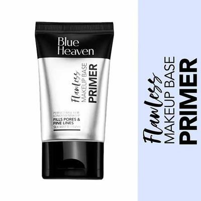 Blue Heaven Flawless Make-Up Base Primer Fills Pores & Fine Lines Silk Matte Finish 30gm - Primer