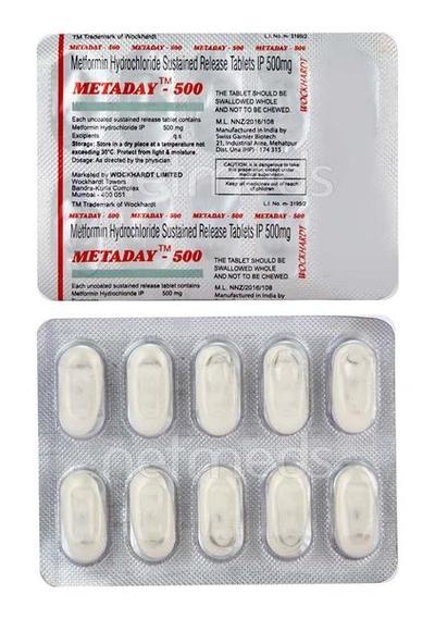 Metaday 500mg Tablet 10'S - Diabetes-Ant