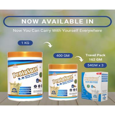 PentaSure 2.0 High Protein High Calorie Powder - Vanilla Flavour 400 g - Daily Health Drinks