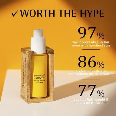 Mintree Certified Organic Sun-Stoppable Sunscreen SPF 50 PA++++, for Sun Tan and Blue Light 30 ml - Body Sunscreen