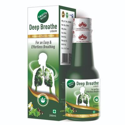 Amrith Noni Deep Breathe Liquid 200 ml - Cough & Cold (Ayush)