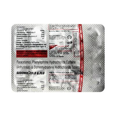 SUDOMOL COLD & FLU Tablet 10's - Cough And Cold-Cou