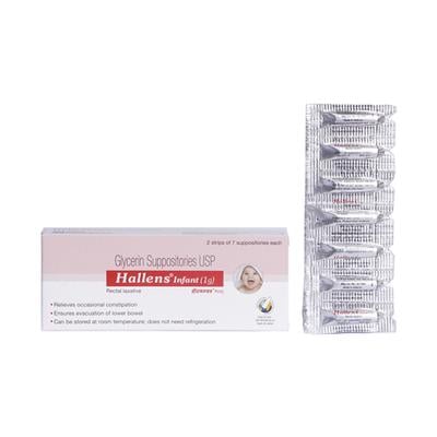 HALLENS INFANT (1G) Suppositories 7's - Constipation-Lax