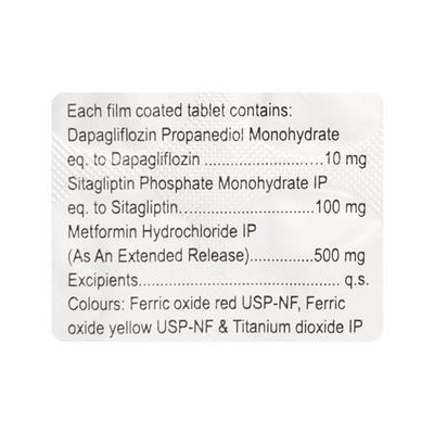 GLUXIT TRIO 10/100/500 Tablet 15's - Diabetes-Ant