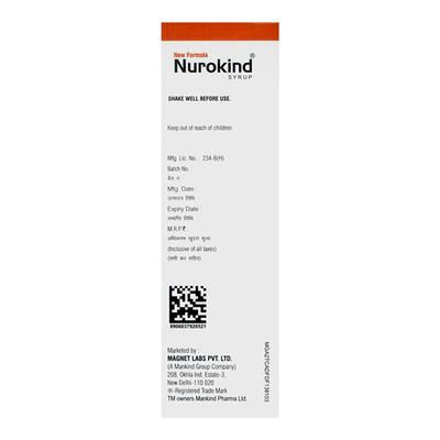 NUROKIND NEW DELICIOUS ORANGE FLAVOUR Syrup 210ml - Supplements-Vam