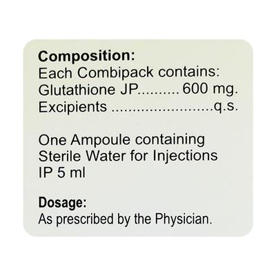 Glutone 600Mg Injection 1's - Supplements-Sup
