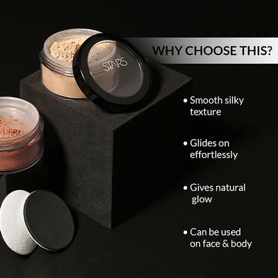 Star's Cosmetics Natural Finish Bronzing Glow Powder Face Makeup, (Bronze-2) 15gm - Loose Powder