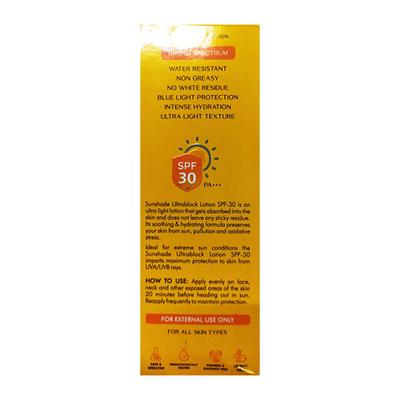 SUNSHADE ULTRA BLOCK SPF 30 PA +++ UVA+UVB PROTECTION Lotion 100ml - Sunscreen Preparations-Emo