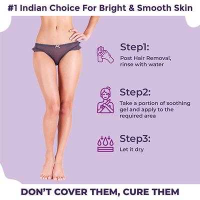 Sanfe Post Hair Removal Soothing Gel for Women Prevents from Razor Bumps Minimizes Ingrown Hair 50 gm - Hair Removal Cream