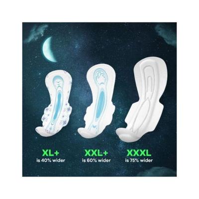 Whisper Bindazzz Nights Sanitary Pads for Women, XL+ 15 Napkins 3's - Sanitary Napkins