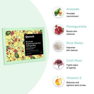 Quench Botanics Vitamin E Under Eye Patches with Avocado 1's - Eye Masks