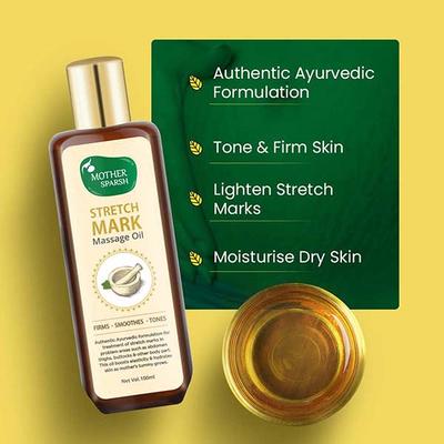 Mother Sparsh Stretch Mark Massage Oil 100 ml - Massage Oils