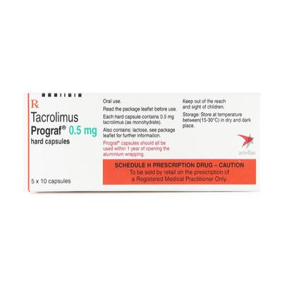 PROGRAF 0.5mg Hard Capsule 10's - Immune Suppression