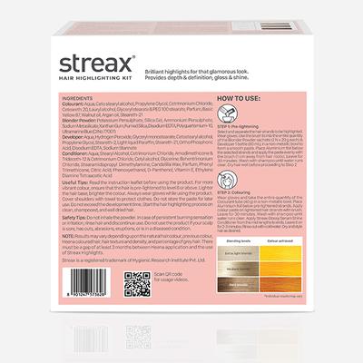 Streax Ultralights Hair Colour Highlight Kit,Yellow Hair Colour, Minion Yellow 1's - Crème