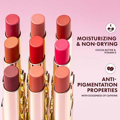 mCaffeine Shades Creamy Matte Kiss Bullet Lipstick - Moisturizing, Lightweight - Maroon Mimosa 3.5 gm - Lipsticks
