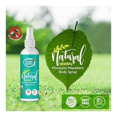 Buddsbuddy Natural Herbal Mosquito Repellent Body Spray 100 ml - Mosquito Repellent