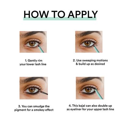 SUGAR POP Longwear Kajal - 01 Black 3 gm - Kajal & Kohls