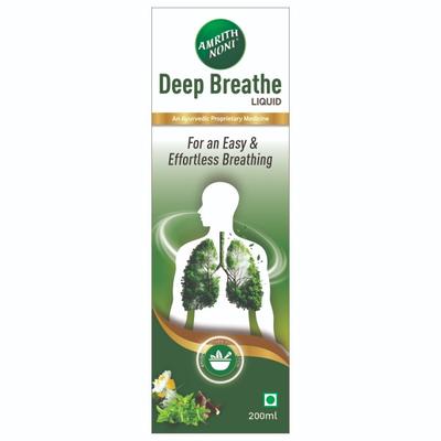 Amrith Noni Deep Breathe Liquid 200 ml - Cough & Cold (Ayush)