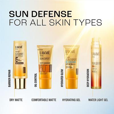 Lakme Matte Sunscreen SPF 50 PA+++, Niacinamide, UVA-B Protection, for Normal to Oily Skin 50ml - Lotions & Creams