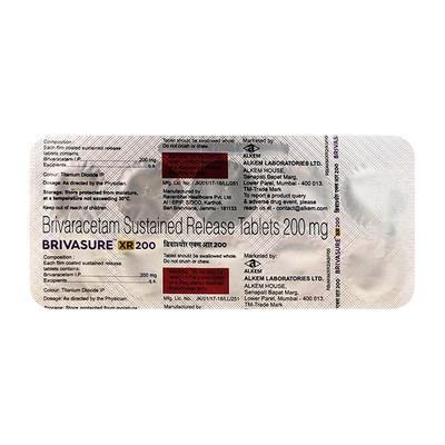 BRIVASURE XR 200 Tablet 10's - Epilepsy/Convulsion-Ant