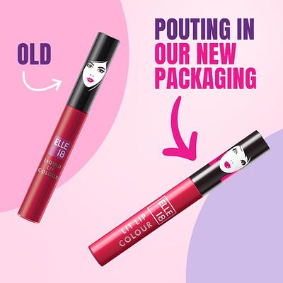 Elle18 Liquid Lip Color, Long-Lasting,  Matte, Transferproof, Smashing Red 5.6 ml - Liquid Lipsticks