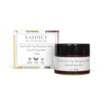 Sadhev Ayurvedic Lip Sleeping Mask with Almond and Mango Butter 15 gm - Lip Mask