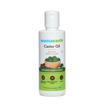 Mamaearth Castor Oil 100% Pure Cold Pressed Oil for Skin, Hair & Nail 150ml - Hair Oils