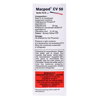 MACPOD CV 50 Oral Suspension 30ml - Bacterial Infections-Cep