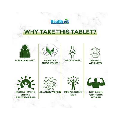 Healthvit Cenvitan Whole Food Multivitamin Women Tablet 60's - Multi-Vitamins