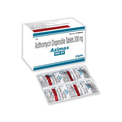 Azimax DT 200mg Tablet 3'S - Bacterial Infections-Mac