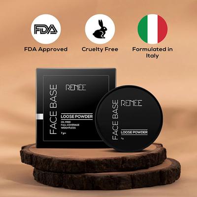RENEE Face Base Loose Powder - Mellow Beige 7 gm - Loose Powder