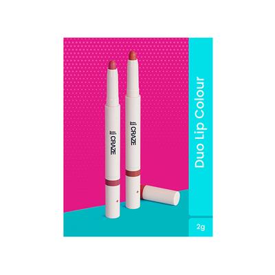 Swiss Beauty Craze Duo Lip Colour Peach Me Pink 2 gm - Lipsticks