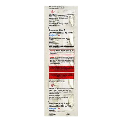 Telmiget Ct 40Mg Tablet 10's - Hypertension-Ang