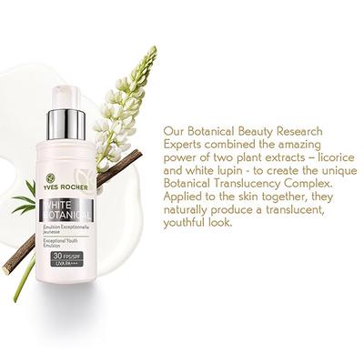 Yves Rocher White Botanical Exceptional Youth Emulsion Spf Uva Pa++++++ 50 ml - Skin-Treatment