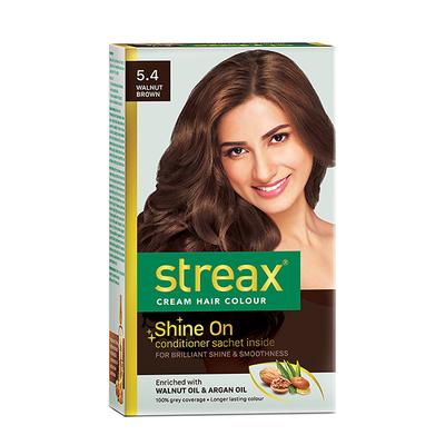 Streax Hair Colour - Walnut Brown (60gm+60ml+20gm) 1's - Crème
