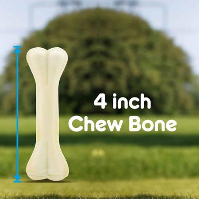 Purepet Pressed Chew Bones, Dog Treats, 4 inches - Pack of 4 Bones 160 gm - Petfood