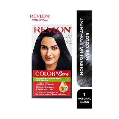 Revlon Color N Care Permanent Hair Color Cream- Natural Black 1N 40 Gm - Crème