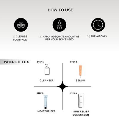 The Formularx Sun Relief Ceramide Silk Sunscreen SPF 50 PA++++ with Niacinamide & Peptide 50 gm - Body Sunscreen
